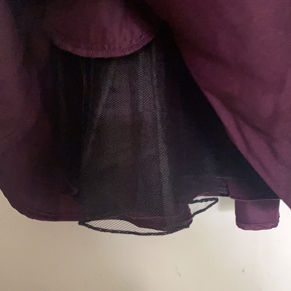 City Studio Plum A-Line Satin Back Bow Dress - Picture 6 of 12